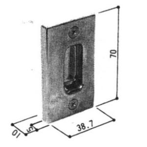 三協部品 浴室 ストライク：ストライク(たて枠)[WD1063]【三協浴室ドア】【錠受け】【ラッチ受...