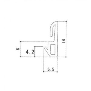 三協部品 玄関引戸 気密材：気密材(たて枠)[WD1077]【三協】【玄関引き戸】【AT材】【戸当り材】【ゴム材】【衝撃緩衝材】｜hokusei2