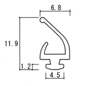 三協部品 浴室 気密材：気密材(枠)10ｍ[WD1202]【三協】【水密材】【AT材】【ゴム材】【戸...