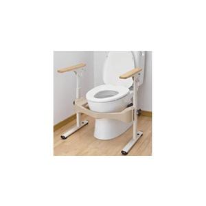 リフォーム用品 バリアフリー トイレ用手すり クネット：アロン化成 安寿 洋式用トイレフレーム   ...