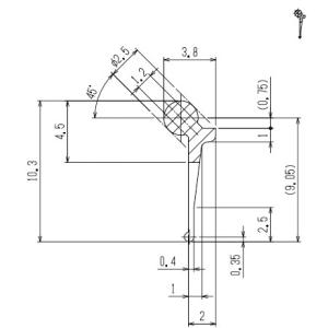 YKKAP交換用部品 下框AT材（2K-24468）1m