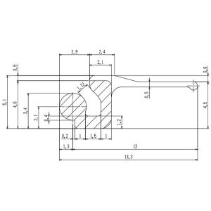 YKKAP交換用部品 戸先框AT材 2.3m(2K-25110)