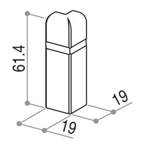 YKKAP造作材 幅木 コーナーキャップ 出隅用：シングルタイプ用【YKK】【YKK造作材】【YKK幅木】【巾木】【はばき】【見切り材】【室内建材】【建材】