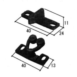 三協アルミ 純正 網戸キャッチャー 3K1260-00 ネジピッチ30mm 開き網戸・両開き窓用 網...