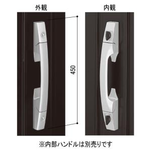 YKK AP YKKAP交換用部品 プッシュプルグリップ(外)・シリンダーセット