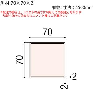 LIXIL（リクシル） エリア内送料無料 【汎用形材 角材（アルミ）70×70 