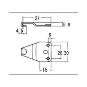 LIXIL補修用部品 窓・サッシ用部品 クレセント アルミサッシ：クレセント受け[AZGB0011]
