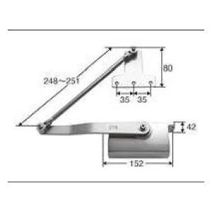 LIXIL補修用部品 ドア・引戸用部品 ドアクローザ 玄関・店舗・勝手口・テラスドア：ドアクローザ[...