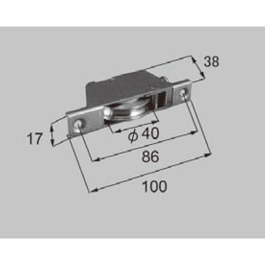 LIXIL補修用部品 新日軽ブランド部品 ドア・引戸・内装材 戸車・滑車 戸車：調整戸車(φ40)[...