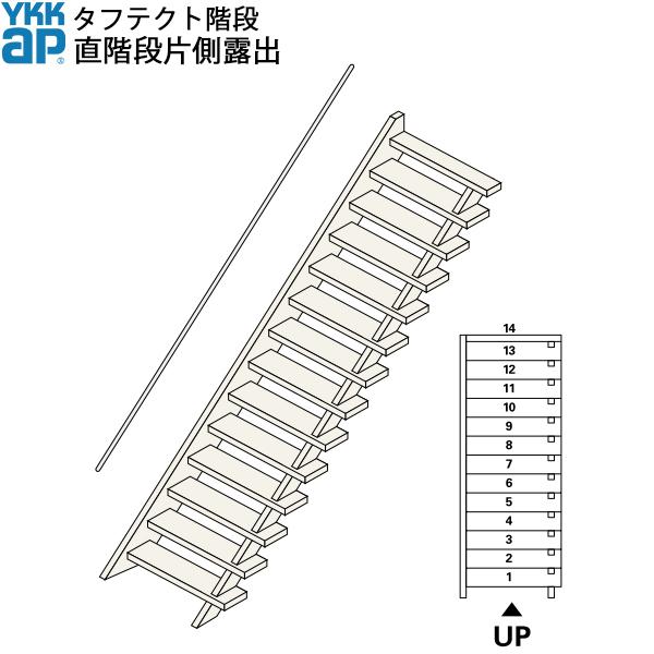 YKKAP階段 露出型直階段 直階段片側露出：W09サイズ