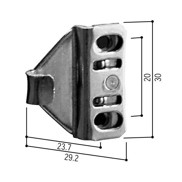 YKKAP交換用部品 クレセント受(HH-2K-7319) レパート ダブルハング窓 XDH 鍵受け...