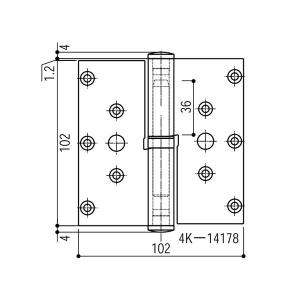 YKK AP YKKAP交換用部品 旗丁番（上用）(HH-4K-14177(79