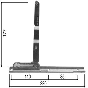 枠側金具(HH-4K-17608) すべり出し窓 滑り出し窓 横すべり窓 横