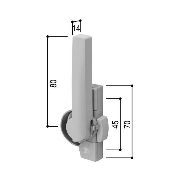 YKKAP交換用部品 クレセント(ピッチ45)(HH-5K-11486(87))