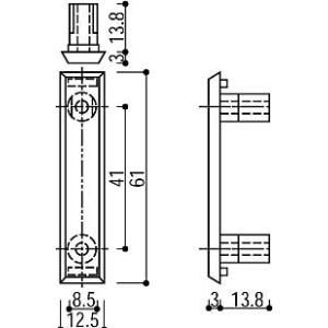 錠(フタ)(HH-K-32595)　勝手口ドア用網戸2DM　勝手口ドア用網戸　2DM　YKK　出入口用網戸　アミ戸部品｜hokusei