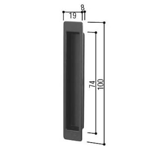 網戸用引手(HH-K-37099)　YKK　玄関引戸用網戸　テラス戸用網戸　4MC　れん樹　冴II　引き手　持ち手　玄関　網戸｜hokusei