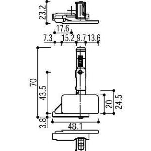 YKKAP交換用部品 下ラッチ(HH-K-39927)