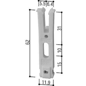 摺動片(外れ止め)(HH-S-XMH2)　YKK　スライド網戸　引違い窓用網戸　引き違い窓用網戸　網戸　はずれどめ　上部部品　2M　4MC｜hokusei