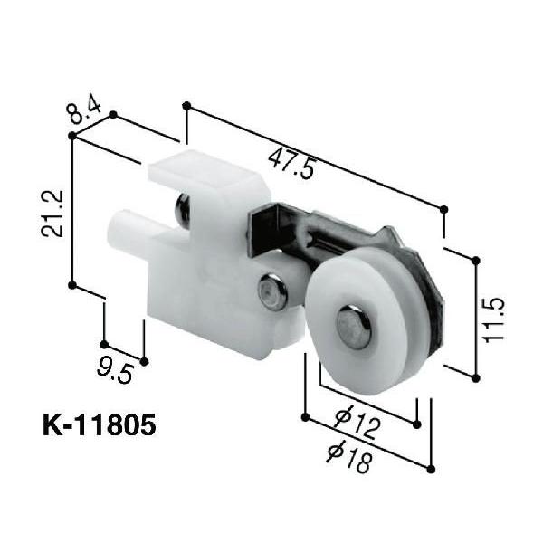 YKKAP交換用部品 網戸用戸車(HH-T-0011)（左右セット)