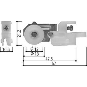 網戸用戸車 / 左右1セット入り HH-T-0084 交換用 部品 YKK AP : Clair