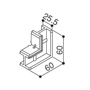 YKKAP交換用部品 コーナーブロック(HHC1-760)