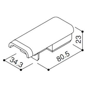 YKKAP交換用部品 縦框上キャップ(HHK3-3562)