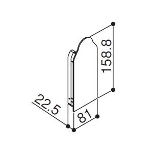 tk 専用 YKK AP 桁キャップ(HHK3-6247) YKK テラス テラス屋根 アルミテラス
