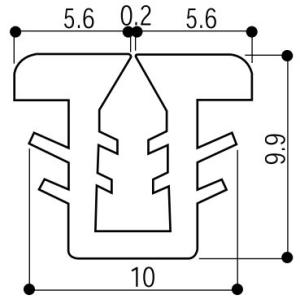 YKKAP窓サッシ 部材 ガラスビート カット品：9ｍｍ開口・ガラス厚2mm・3ｍｍ用(K-6429...