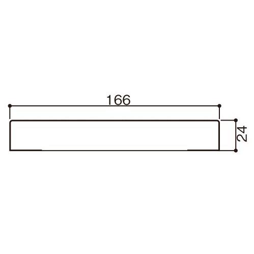 YKKAP造作材 無目枠 ノンケーシングタイプ 171mm見込 横材：長さ3900mm[幅3900m...