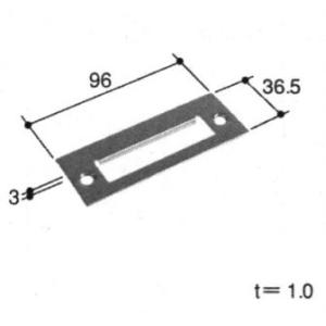 旧立山アルミ補修用部品 勝手口 ストライク：ストライク(たて枠)[PKD1030]