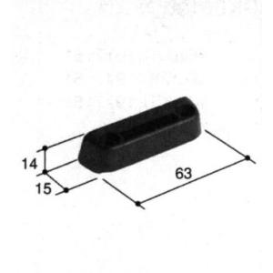 旧立山アルミ補修用部品 装飾窓 ストッパー・ストライク：ストライク(下枠)[PKE3344]