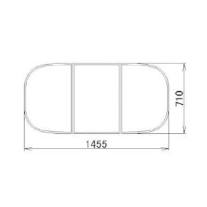 LIXIL補修用部品 住器用部品 バスルーム 浴槽 浴槽蓋：組み蓋 710×1455