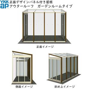 YKKAPウォールエクステリア アウタールーフ：ガーデンルームタイプ 基本 複合カラー：[幅1820mm×奥行2670mm]｜hokusei