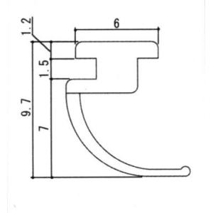三協部品 網戸 気密材：気密材(下かまち)[WB3565]