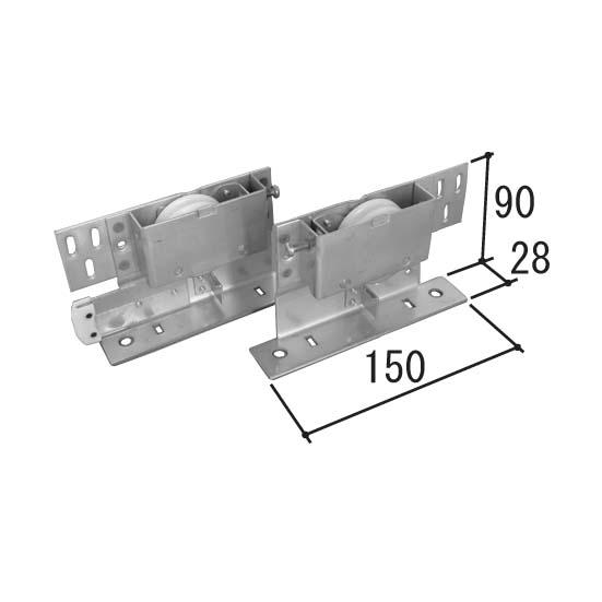 三協部品 玄関引戸 吊り車 [WD1244] 右戸車、左戸車 各1個入り 在庫限り 上吊り引き戸 吊...