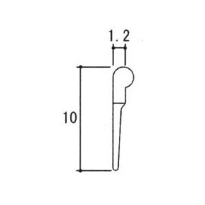 三協部品 勝手口 気密材：気密材(上枠)10ｍ[WD4012]