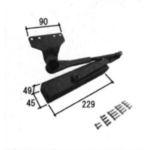 旧立山アルミ補修用部品 玄関ドア ドアクローザ:ドアクローザ(上枠)[WD7800] リョービ製 P...