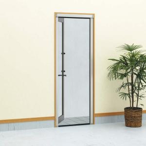 YKKAP汎用網戸 横引きロール網戸フラットタイプXMD 片引きタイプ アルミ色：[幅835mm×高1820mm]　ykk　玄関アミド　勝手口アミド　ドア用網戸　ヨコ引