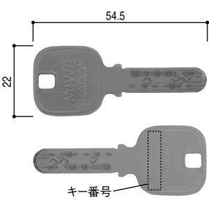 スペアキー（美和ロックKABA製ＪＮ）1本　YKKアルミサッシ限定用品：【純正品】【合鍵】【カギ】【...