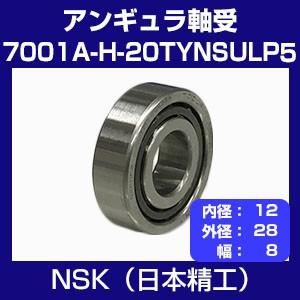 日本精工 7001A-H-20TYNSULP5 ステンレス ベアリング アンギュラ玉軸受 （内径12...