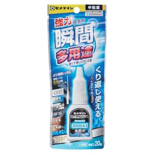 セメダイン CA-061 瞬間接着剤 3000KX多用途 20g （多用途タイプ）（中粘度型）｜hokusho-shouji