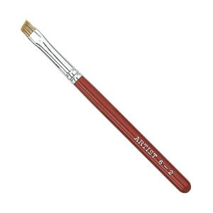 竹宝堂化粧筆（メイクブラシ）　アイブローブラシ　6−2　赤軸 / 熊野筆｜hokutoen