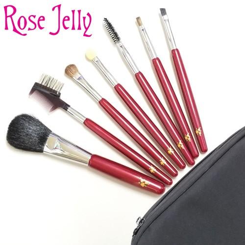 北斗園監修 メイクブラシ  RoseJelly 7本セット+専用ポーチ /prc-7set-RJ　※...