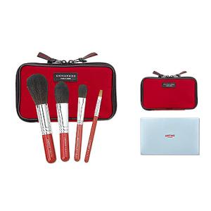 ギフト メイクブラシ 竹宝堂化粧筆 　アーティスト ショート Cセット4本　S-13 / 熊野筆