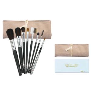 ギフト メイクブラシ 竹宝堂化粧筆 　アーティスト ロング Aセット8本　S-1 / 熊野筆