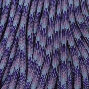 【 カラー：Purple Blend 】550 Parachute Cord , 耐加重250Kg アメリカ製 E.L. wood Braiding Company 社製 / 1m