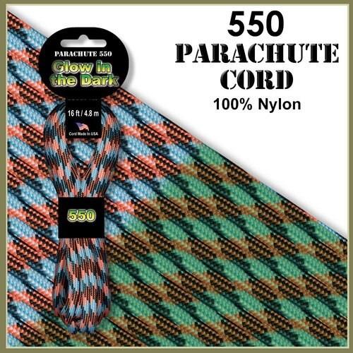 【 カラー：Tropical Glow 】550 Parachute Cord , 耐加重250Kg...