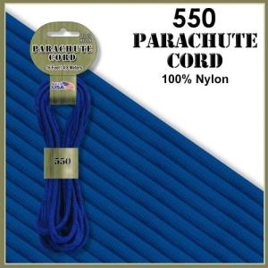 【 カラー：Royal Blue 】550 Parachute Cord , 耐加重250Kg アメリカ製 Pepperell 社製 / 1m