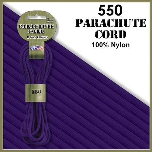 【 カラー：Purple 】550 Parachute Cord , 耐加重250Kg アメリカ製 ...