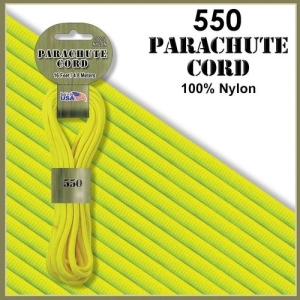 【 カラー：Neon Yellow 】550 Parachute Cord , 耐加重250Kg アメリカ製 Pepperell 社製 / 1m